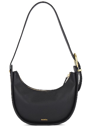 Sancia The Yvette Halfmoon Handbag in Black