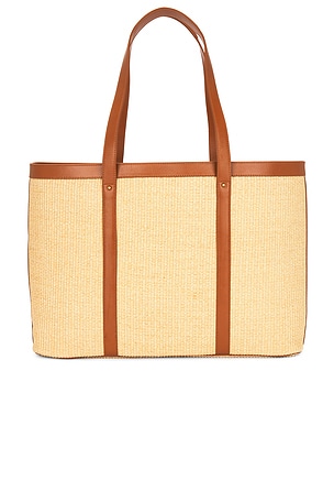 Sancia x REVOLVE The Udine Raffia Tote in Cognac