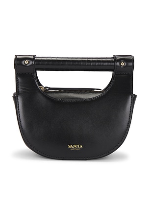 Sancia The Cybil Halfmoon Bag in Black
