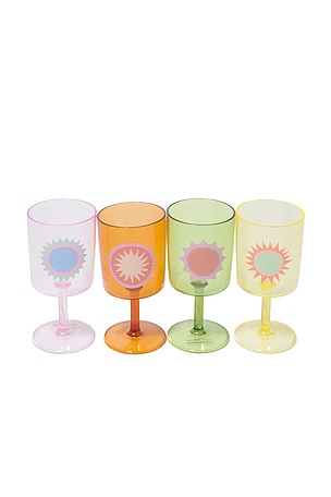 Poolside Wine Glass Set Of 4 Sunnylife