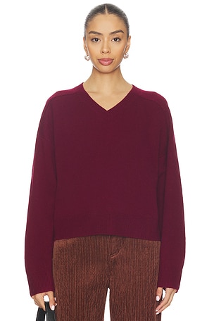 Sold Out NYC The Cashmere V-Neck in Burgundy. Size XS. Also