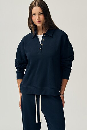 The French Terry Polo Sweater Sold Out NYC
