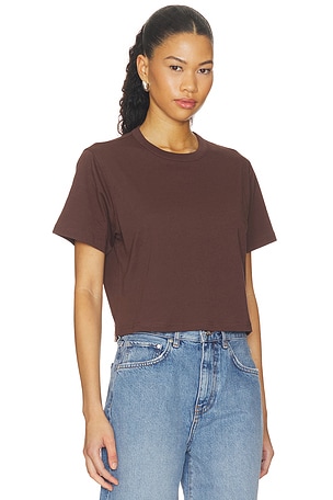 Sold Out NYC The Cropped Perfect Tee in Chocolate