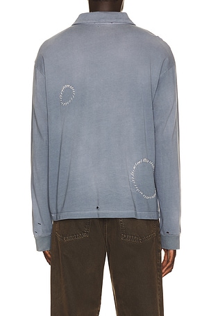 Strike Oil Thrashed Rugby Polo en Gris
