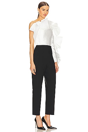 SOLACE London Hana Jumpsuit in Black,White