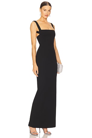 SOLACE London Joni Maxi Dress in Black