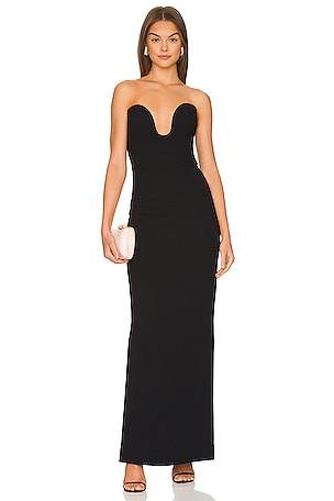 【SOLACE LONDON】AUDREY ドレス The Audrey Maxi Dress in Black – Solace London