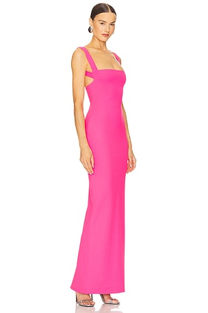 SOLACE London Joni Maxi Dress in Pink. Size US 8/ UK 12. Also