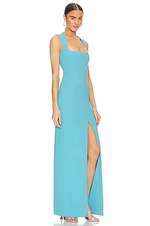 SOLACE London Sofia Maxi Dress in Baby Blue