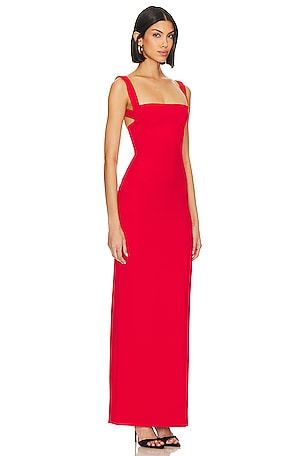 SOLACE London Joni Maxi Dress in Red