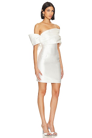 SOLACE London Edda Mini Dress in White