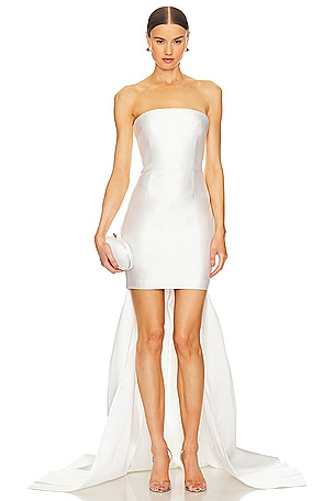 BCBGMAXAZRIA Kate Strapless Mini Dress in White