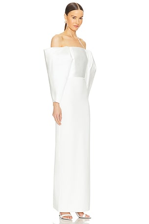 SOLACE London Melina Maxi Dress in White