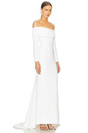 SOLACE London ROBE LYLA MAXI en Crème