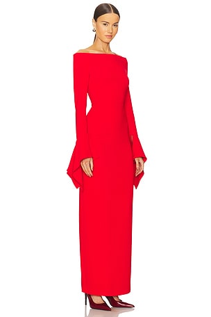 SOLACE London Amalie Maxi Dress in Red