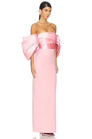 SOLACE London Aria Maxi Dress in Pink