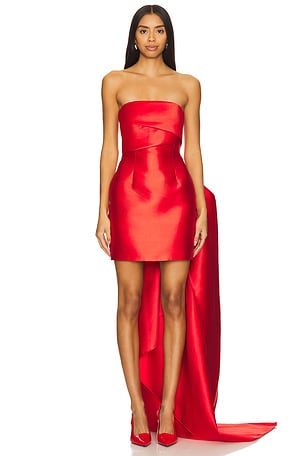 by the way. Hailee Patent Strapless Dress in Red REVOLVE