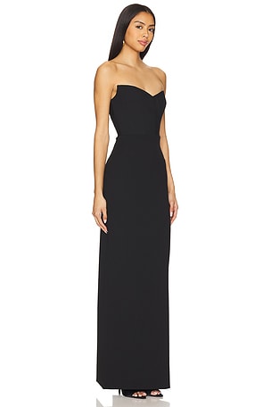 SOLACE London ROBE MAXI MALLA en Noir