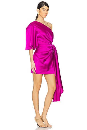 SOLACE London Marcie Mini Dress in Fuchsia