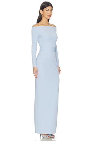 SOLACE London Sabina Maxi Dress in Baby Blue