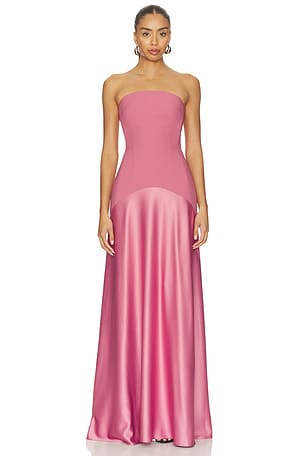 SOLACE London Mae Maxi Dress in Blush