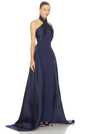 SOLACE London RUMI MAXI DRESS in Navy. Size US 0/ UK 4. Also