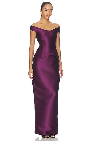 Solace london vestido pieta en color morado
