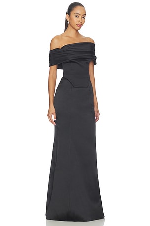 SOLACE London ALTA MAXI DRESS in Black