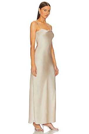 Song of Style Aniston Maxi Dress in Metallic Neutral