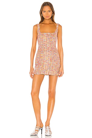 rowan mini dress in multi Song of Style Rowan Mini Dress in Rainbow Multi