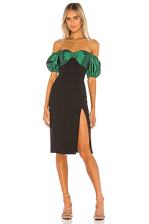 Song of Style Beth Midi Dress in Green & Black | REVOLVE Song of Style Beth Midi Dress in Green & Black | REVOLVE