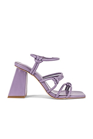 Lilac Wide Fit Pu Multi Strap Low Heeled Sandals | PrettyLittleThing USA