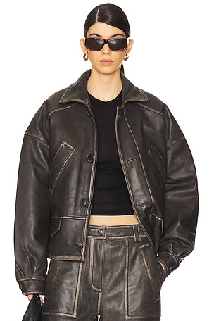 Claria Leather Jacket Saks Potts