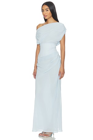 Sovere vestido descubierto ada en color bebe azul