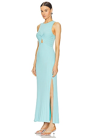 SOVERE Restless Knit Midi Dress in Teal