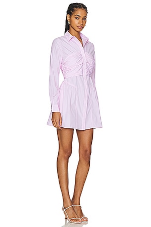 SOVERE Evermore Corset Shirt Dress in Pink