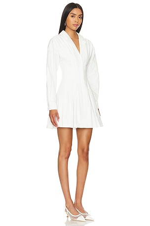 SOVERE Verse Shirt Dress in White