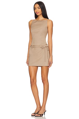 SOVERE Alert Mini Dress in Taupe