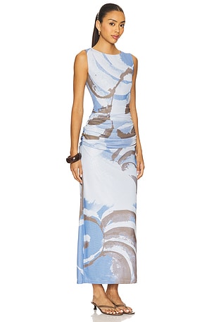 SOVERE Whirl Mesh Dress in Slate
