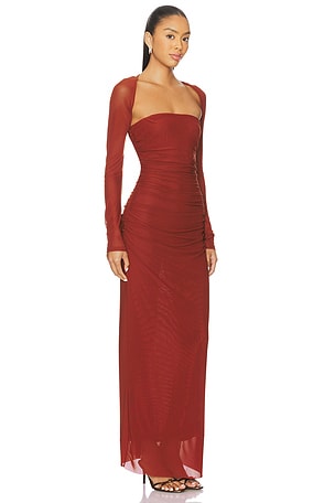 SOVERE Myriad Bolero Dress in Rust