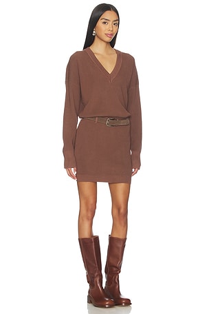 SOVERE Venice Sweater Dress in Brown. Size XS. Also