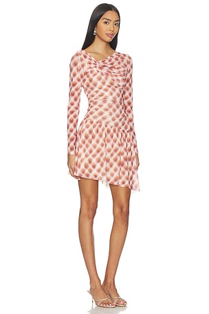 SOVERE Euphoria Longsleeve Dress in Rust. Size XS. Also