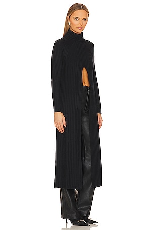 SOVERE Souvenir Knit Maxi Sweater in Black