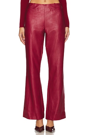 PANTALON TAILLE BASSE EN CUIR SOVERE