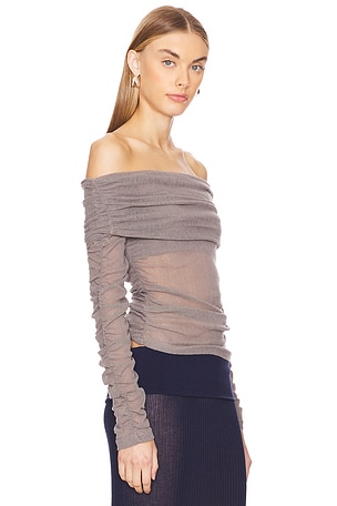 SOVERE Rise Mesh Top in Grey