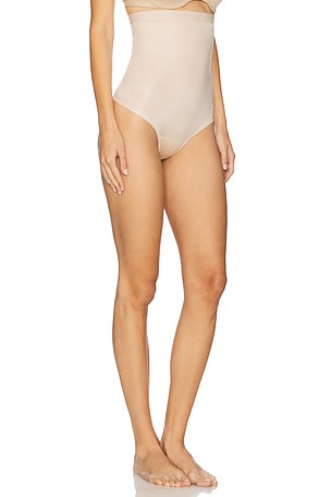 SPANX Spanxshape Invisible High Waisted Thong in Beige,Nude. Size XS. Also