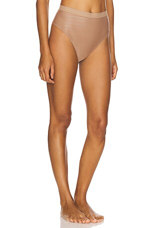 SPANX Shape Invisible Supima Cotton Thong in Tan