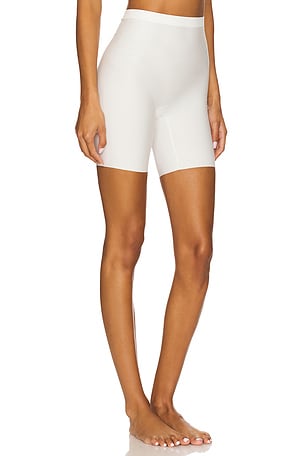 SPANX Shape Invisible Supima Cotton Mid Thigh Short in Cream. Size XS. Also
