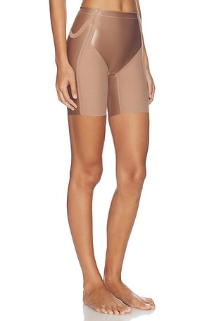 SPANX Spanxshape Satin-x Booty-lifting Mid-thigh Short in Nude