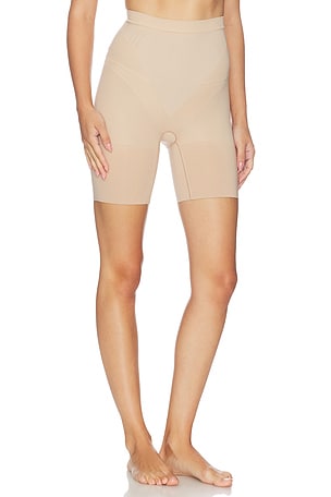 SPANX Sculpt Gofigure Mid Thigh Short in Brown